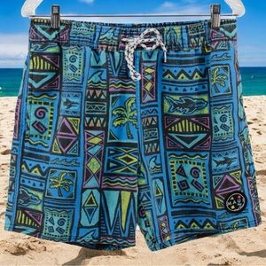 Maui and Sons Hawaiian Surf Printed Swim Trunks Beach
Waves Resort Men’s Size S